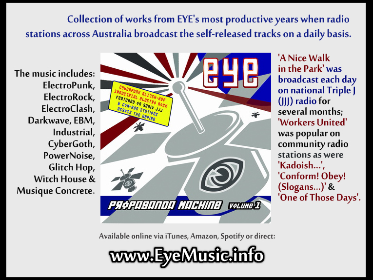 EYE ElectroRock ElectroPunk SynthRock post-Industrial Grave Wave Aussie Australian Bands Music Propaganda Machine Promo Image
