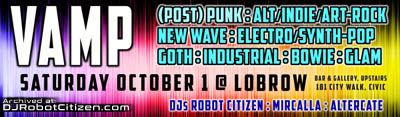 Canberran Australian Gothic Night Clubs History Goths Punks Rivetheads Indie Hipster Alternative Industrial Goth Top Best Subculture Scenes Clothing Fashion Stores Post Punk Music VAMP Nightclub Canberra Sydney DJ Robot Citizen Mircalla LoBrow Bar Australian Capital Territory ACT